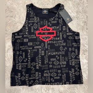 Harley Davidson Tank knit top black NEW unisex